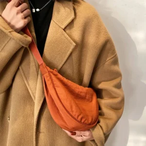 Sweet Four Seasons Dumpling Bun Nylon Bun Sports Shoulder Bun Men's and Women's Crossbody Bag